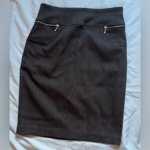 Gray Pencil Skirt